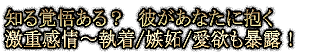知る覚悟ある? 彼があなたに抱く激重感情〜執着/嫉妬/愛欲も暴露! 知る覚悟ある? 彼があなたに抱く激重感情〜執着/嫉妬/愛欲も暴露!